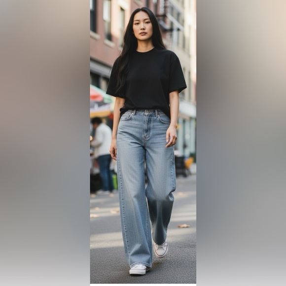 Saint Art wide-leg denim jeans, size xs